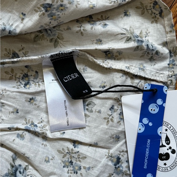 NWT Cider Blue and White Floral Dress XS - Picture 6 of 6